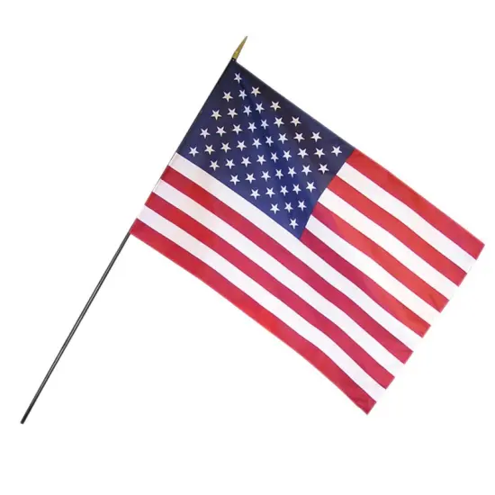 Empire Brand U.S. Classroom Flag with Staff, 36" x 24" {1}