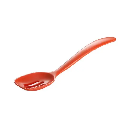 Hutzler 7.5-Inch Melamine Mini Slotted Spoon Orange {1}