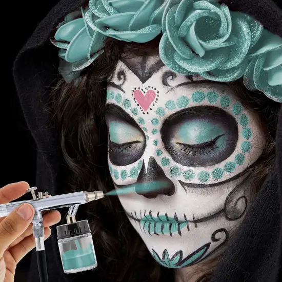 Aqua Blue Airbrush Face & Body Water Based Paint for Kids, 8 oz. {4}