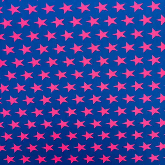 1 Yard Star Print Spandex Fabric Four Way Stretch for Costumes and Activewear 58"/60" Width Orange w Grn Stars {2}