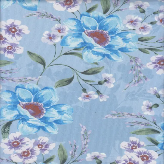 1 Yard Soft DTY Digital Floral Print Fabric Stretchy 58/60 Inch Wide Textile for Sewing Projects CHAMBRAY {1}