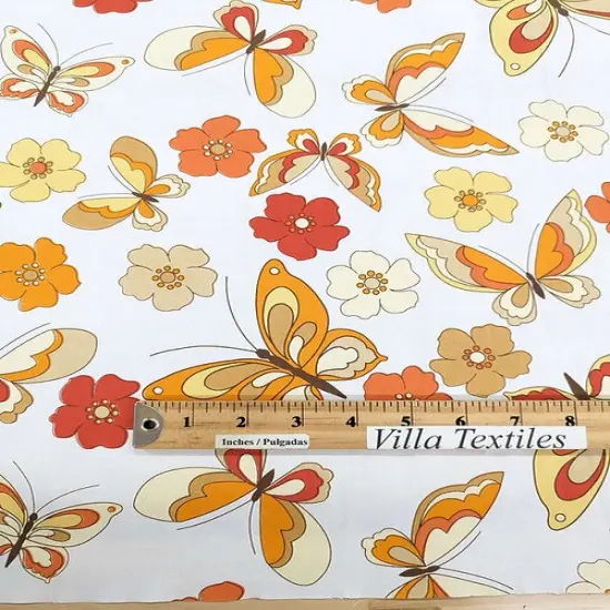 1 Yard Butterfly Cotton Fabric Stretch Material, 44/45" Wide for Apparel & Crafts {1}