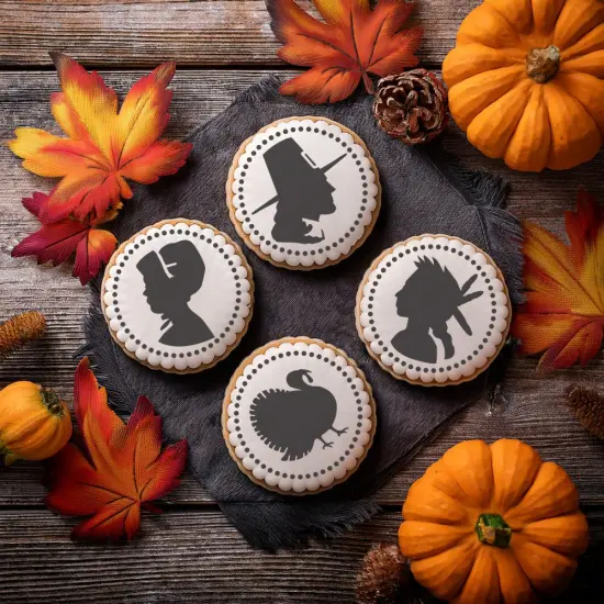 Thanksgiving Silhouette Cookie Stencil | C976 by Designer Stencils | Cookie Decorating Tools | {2}