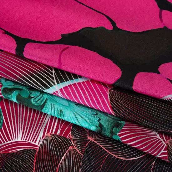 1 Panel Silk Charmeuse Linework Floral Italian Made Dark Berry Copper Oxide Black 53 Inches Wide {3}