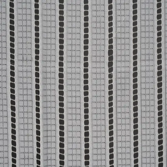 1 Yard Ivory Corded Lace Fabric Squares and Stripes Sheer Elegant Design 52 inch Width {2}