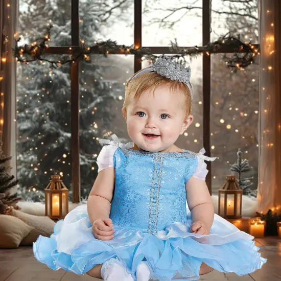 Baby Prestige Disney Cinderella Costume, Deluxe Tutu Onesie With Headband Infant Small {2}