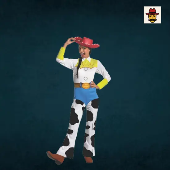 Disney Toy Story Jessie Womens Costume Jumpsuit and Hat for Themed Events {1}
