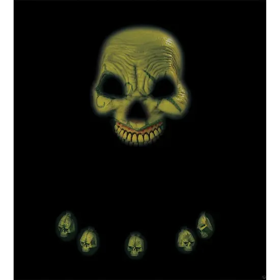 Creepy Clown Child Costume with Glow-in-the-Dark Mask, Black and White Outfit {2}