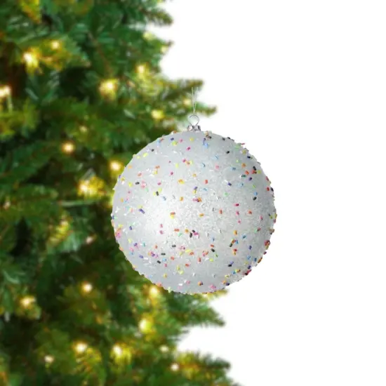 140MM Candy Sprinkle Balls Ornaments: Blue (Set of 2) {3}