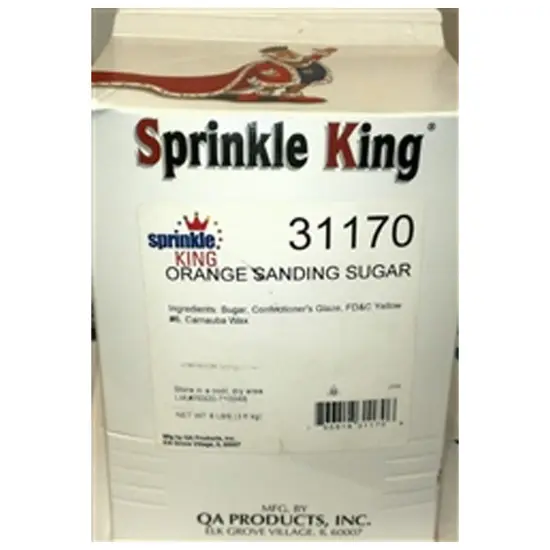 Sprinkle King Orange Sanding Sugar 8 Pound Carton {1}