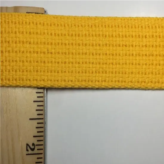 1" Cotton Webbing - 10 Continuous Yards - Made in USA! Flag gold {2}