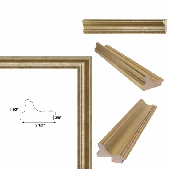 Wide Silver Leaf Scoop With Beads Picture Frame 11x13 frame {3}