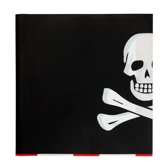 3 Pack Pirate Table Cover for Kids Birthday Party Decorations, Plastic Tablecloth for Halloween Supplies (54 x 108 In) Black {4}