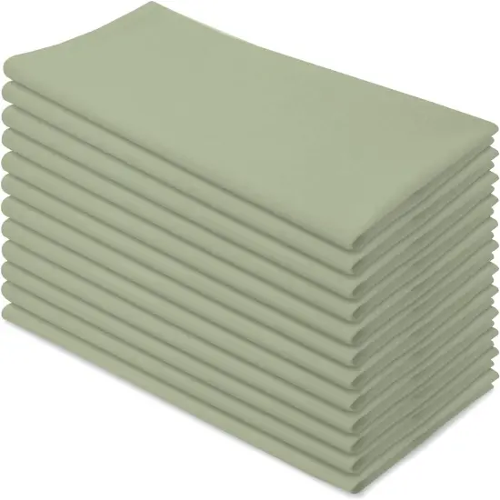 Dinner Napkins, Oversized 20 x 20 Inches, Set of 12, Sage {1}