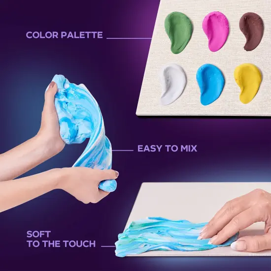 OKTO Sensory Art 3D Painting &ldquo;Flower Beds in Holland&rdquo; &ndash; 11.8&rdquo; x 15.7&rdquo; Canvas Kit {5}