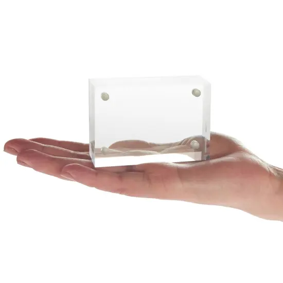 2 Pack Acrylic Plastic Picture Frames 2x3, Mini Wallet Size for Photos, Tabletop, Desktop Clear {4}