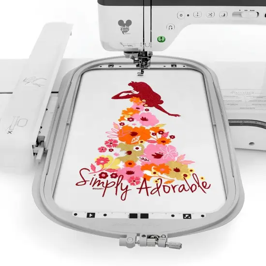 Brother Stellaire Innov-&iacute;s XJ2 Sewing + Embroidery Machine, 14" x 9.5" Field Size - Includes BES Lettering Software + Brother Best 100 Thread Kit + Magnetic SAMF300 Hoop + Embroidery Magic Video {4}