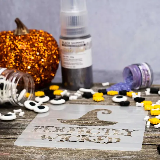 5x5 Perfectly Wicked Text Stencil {2}