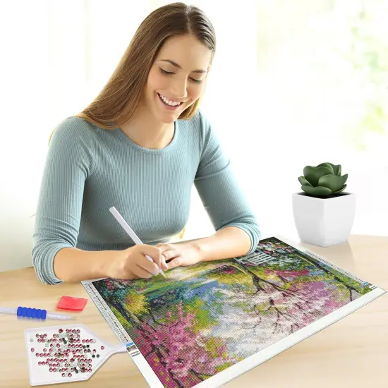 Flowers Diamond Painting Kits for Adults 5D Large Landscape Diamond Painting Kit for Adults Full Drill Trees Diamond Painting Kits Gem Art Kits for Home Wall Decor 27.5x15.7Inch {5}