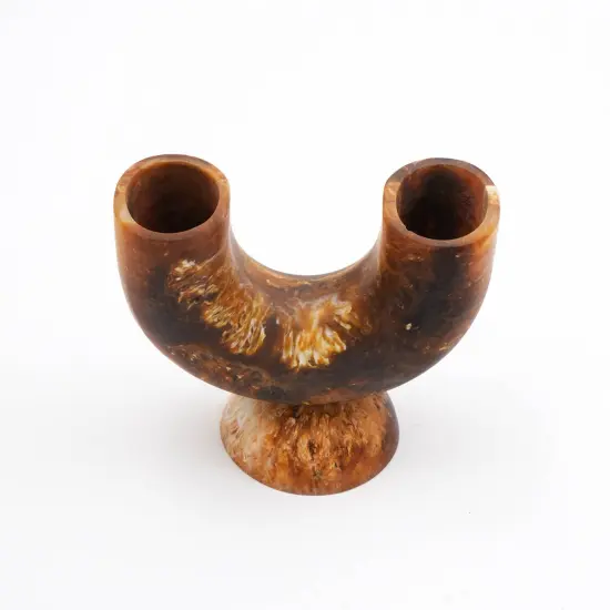 Resin Flower Vase with Base - Artistic Marbled {2}