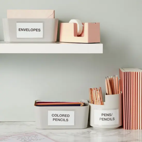 100-Pack Clear Business Card Pockets Holders 3.75x2 In, Self-Adhesive Side Load Plastic Protector, Sleeves Labels, Bulk Set for Storage, Organization, Labeling Bins, Folders, and Files {2}