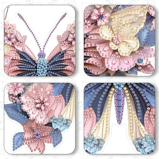 Hanging Diamond Art Painting Ornament Butterfly, DIY Double Sided Acrylic Diamonds Painting Pendant Kit for Adults {2}