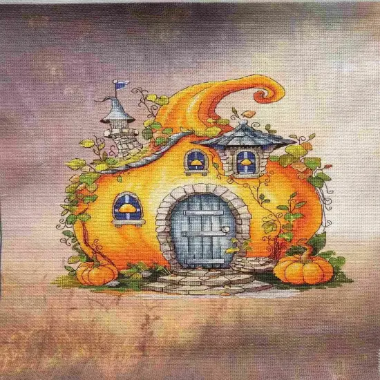 Misty Morning Designer Printed AIDA Fabric. Canvas for embroidery with an applied backgroundKF-1055A {2}