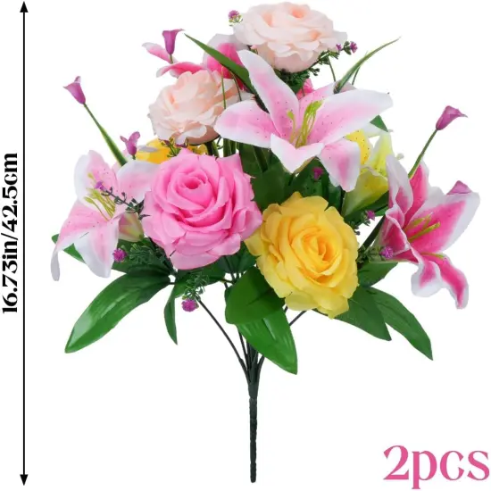 2 Packs Summer Bushes Artificial Flowers {4}