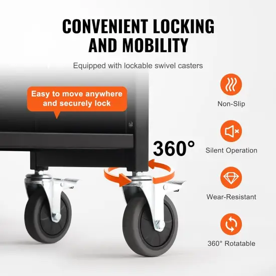 Library Book Storage Cart Book Shelf Book Organizer Trolley with 3 Flat Shelves {4}