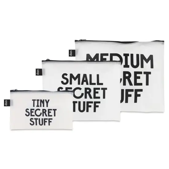 Loqi Zip Pocket Set - SNASK Transparent Bags, Set of 3 {1}