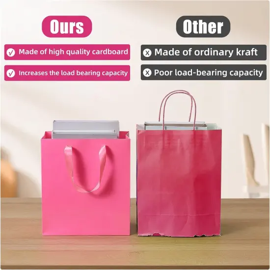 8 pcs Neon Gift Bags with Handles, Small 4.72"x2.95"x8.26" Bright Color Gift Wrap Paper Bag Party Favor Bag Boutique Retail Bags for Wedding Birthday Baby Shower Wedding {3}