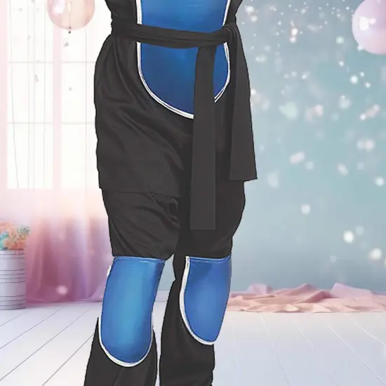 Raven Ninja Blue Chrome Child Costume with Mask and Full Warrior Set {4}