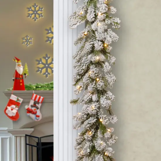 Pre-Lit 'Feel Real' Artificial Christmas Garland {2}