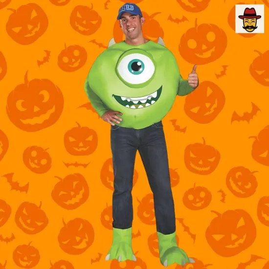 Men's Monsters University Mike Deluxe Costume Plus Halloween {2}