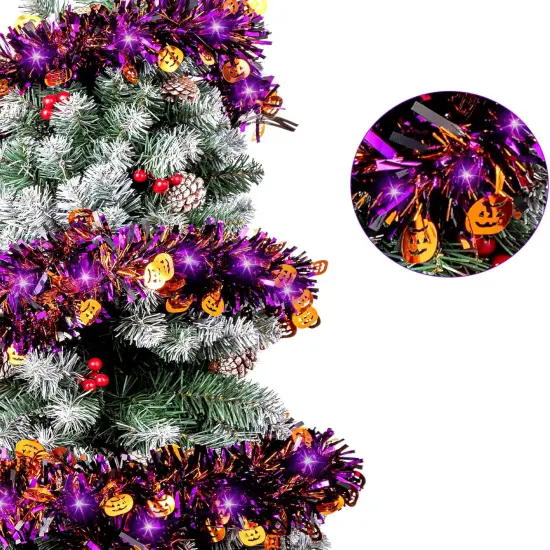 20FT/6M Halloween Tinsel Garland {3}