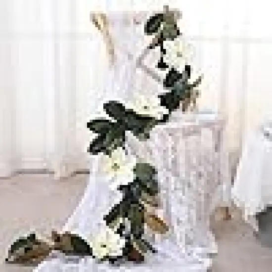 White Magnolia Flower and Leaf for Outdoor {1}