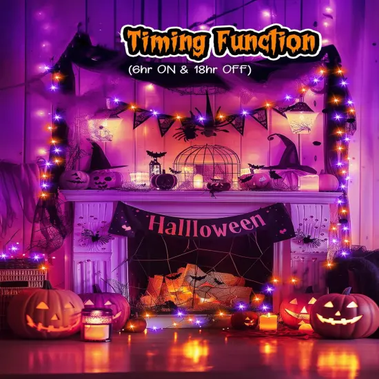 5 Pack 7 FT 20 LED Halloween Fairy Lights Battery Operated {3}