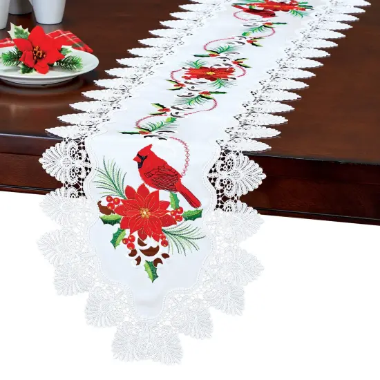 Collections Etc Holiday Cardinal Table Topper {2}