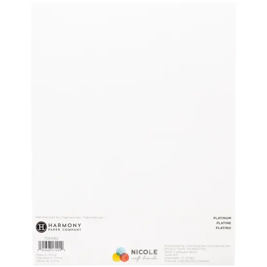 Harmony Diamond Chic Glitter Cardstock 8.5"X11" 20/Pkg-Platinum {3}