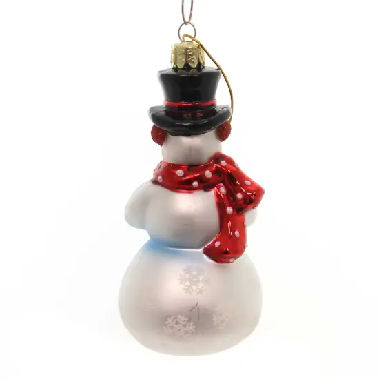 Noble Gems 5.0 Inch Snowman With Hershey Kiss Tree Ornament , Hand Crafted Silver {2}