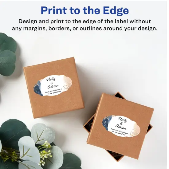 Avery White Oval Scalloped Labels, 2" x 3" {3}