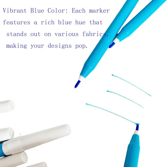 10 PCS Blue Washable Fabric Markers for Sewing,Erasable Fabric Marking Sewing Pens for Quilting Embroidery Dressmaking (10) {3}