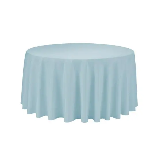 108" Round Polyester Seamless Tablecloth {3}