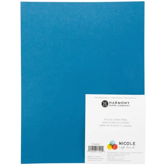 Harmony Precious Metals Cardstock 8.5"X11" 20/Pkg-Teal {3}