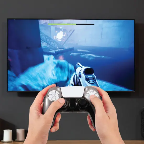 Insten Transparent Case For Sony Playstation PS5 Controller, Protective Hard Shell Cover, Clear Black {6}