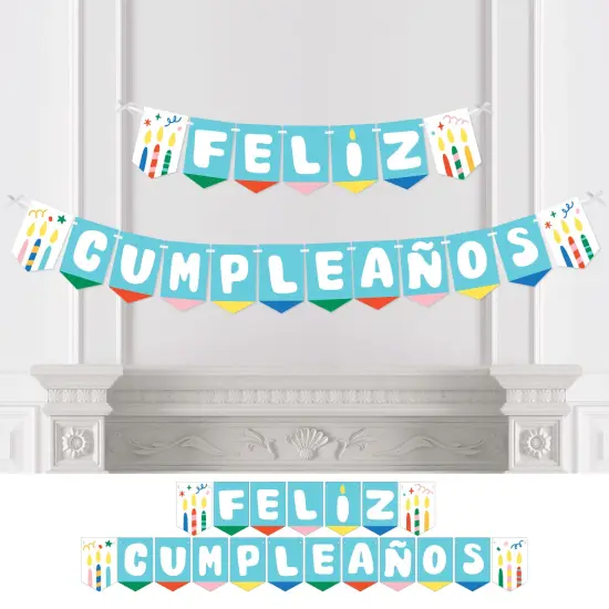 Big Dot of Happiness Feliz Cumpleanos - Happy Birthday Party Bunting Banner - Party Decorations - Feliz Cumpleanos {1}