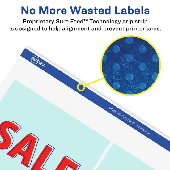 Avery Durable Waterproof Square Labels with Sure Feed, 4" x 4" {4}