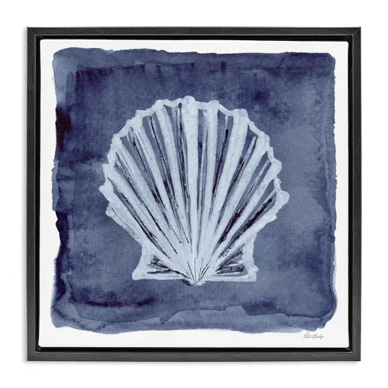 Stupell Industries Clam Shell Impression Framed Floater Canvas Wall Art Design by Patti Bishop {1}