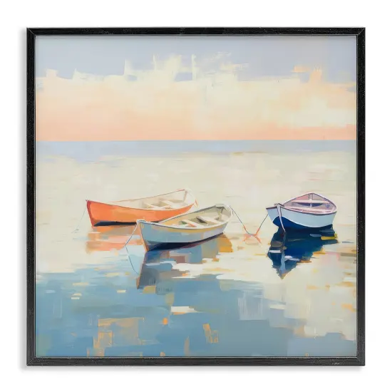 Stupell Industries Boats & Coastal Breeze Framed Giclee Wall Art Design by Irena Orlov {1}