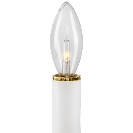 Northlight Single Light Window Candles - 9" - White - Set of 2 {7}
